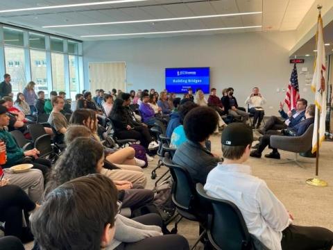 Rep. Schneider & Senator Kirk Speaking to Students