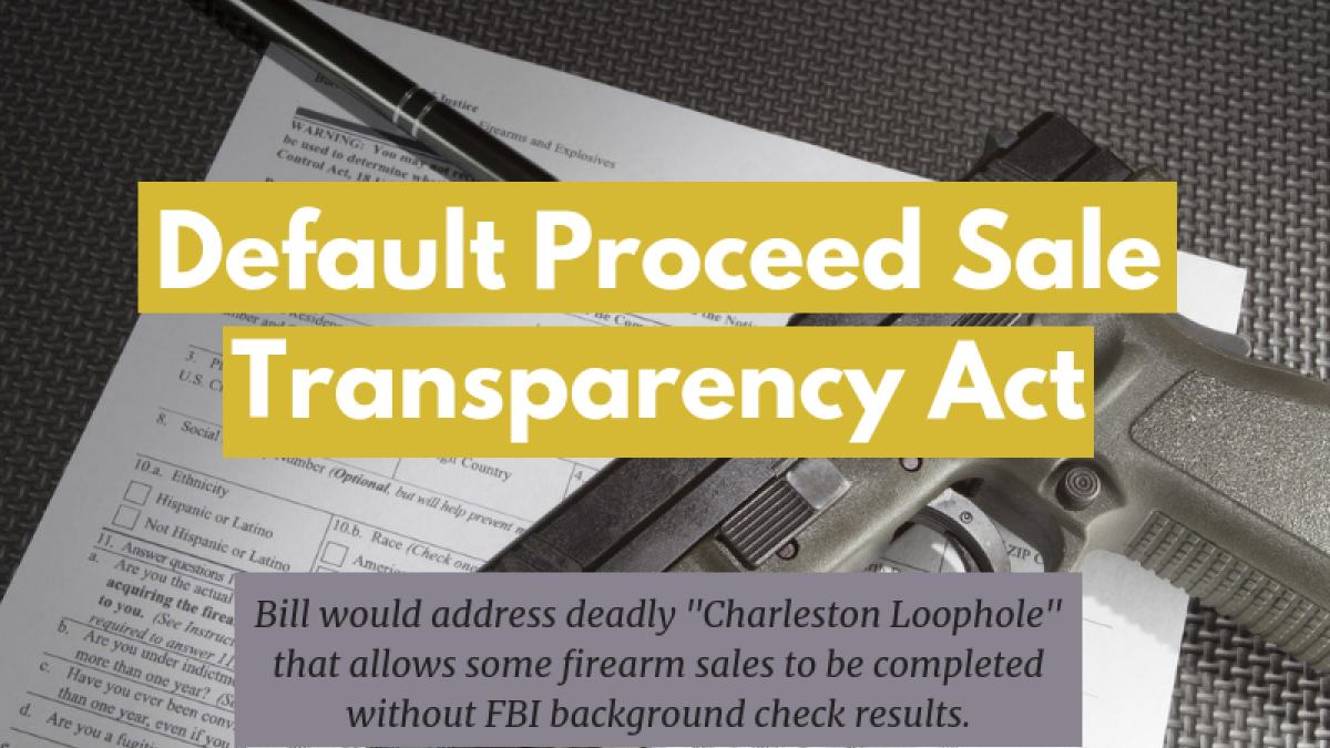 Default Proceed Sale Transparency Act 