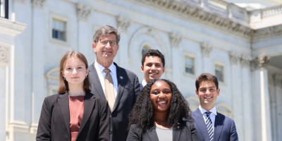 Interns on Capitol Steps