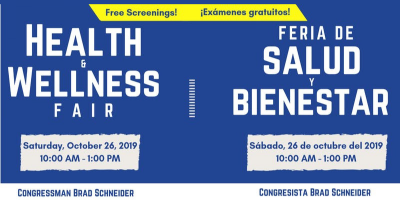 Rep. Schneider to Host Community Health and Wellness Fair in Waukegan on Saturday, October 26