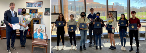 Rep Schneider & Art Competition Finalists