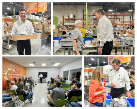 Brad at a food bank.