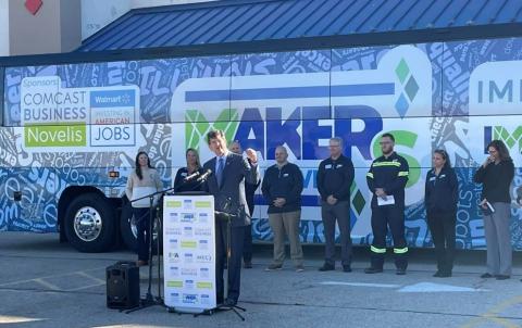 Congressman Schneider Speaking at Makers on the Move